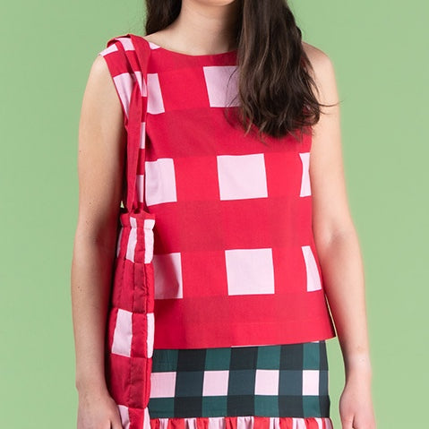Twin Gingham Red