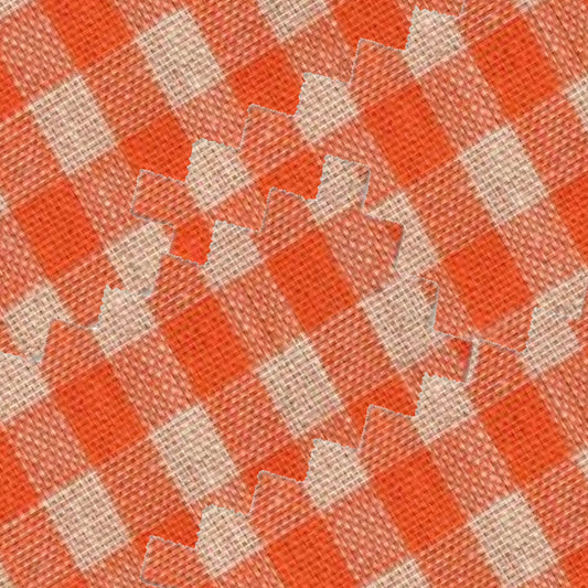 Fine Linen Cotton Check Nasturtium