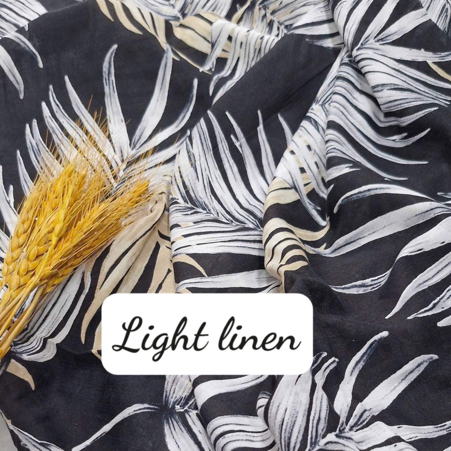 Night Palm Lightweight Linen