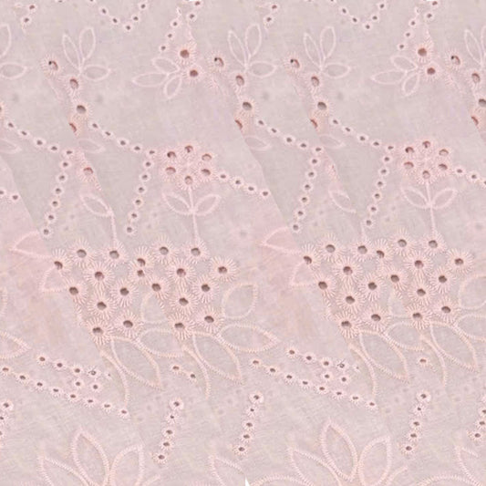 Petal Line Embroidered Cotton Pink