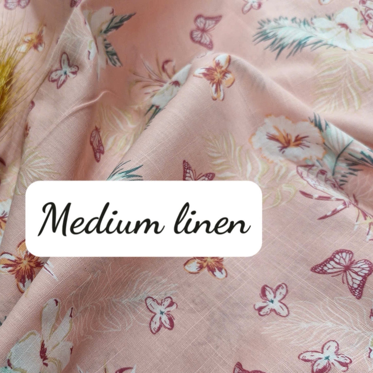 Pretty Pink Summer Medium Weight Linen