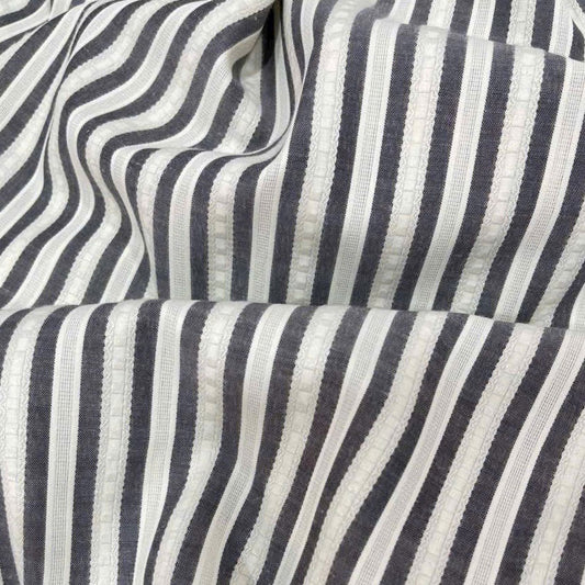 Rupert Lightweight Linen Stripe Charcoal