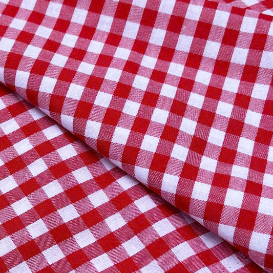 Cotton Seersucker Gingham Scarlett