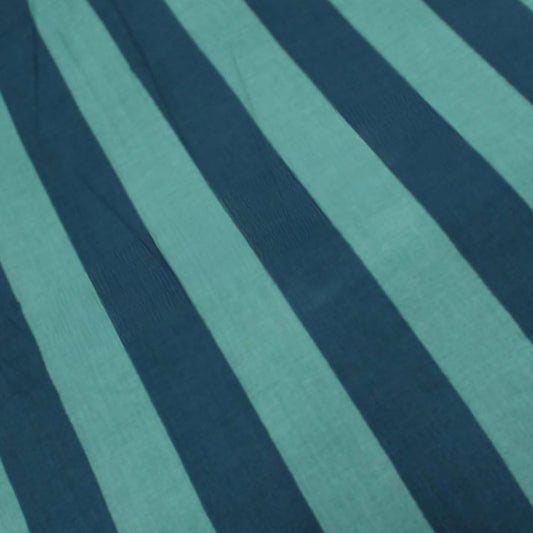 Hand Screen Printed Wide Stripe Emerald