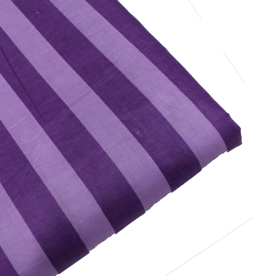 Hand Screen Printed Wide Stripe Grape
