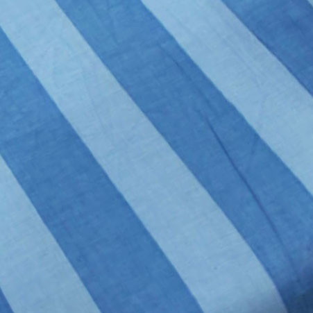 Hand Screen Printed Wide Stripe Mid-Sky