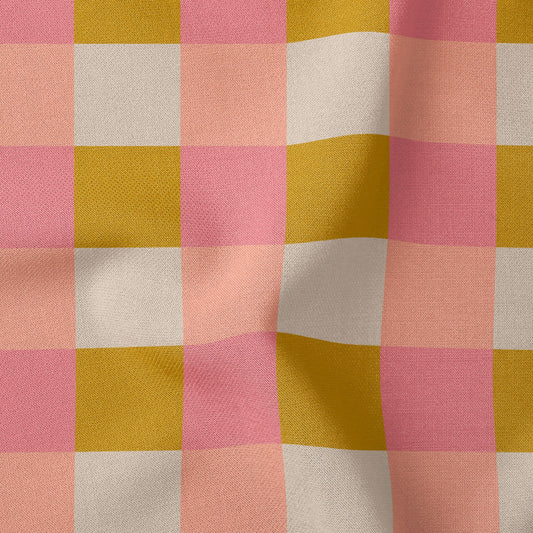 Square Gingham Strawberry Gold