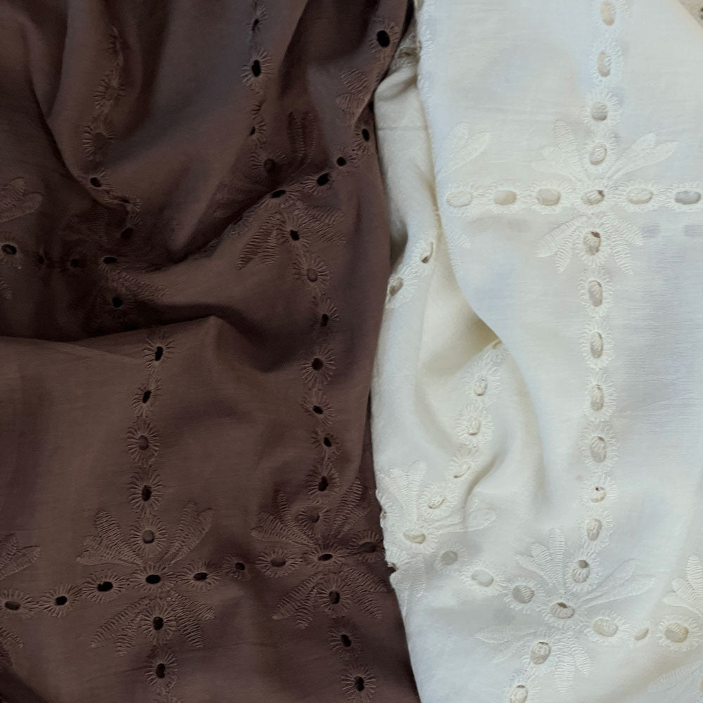 Subway Embroidered Cotton Natural