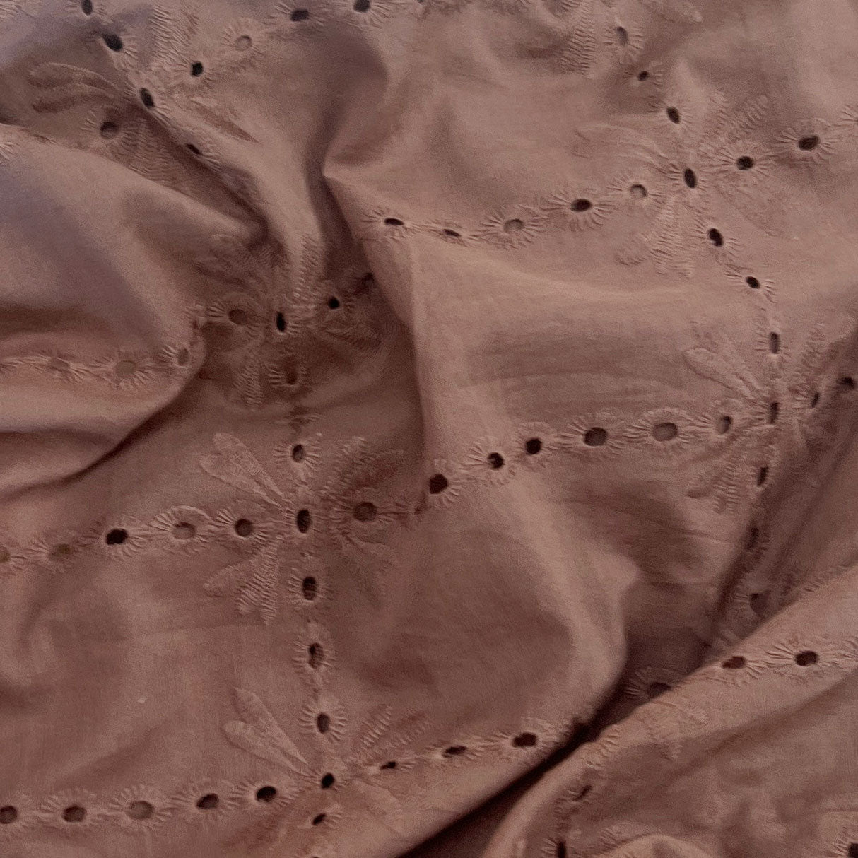 Subway Embroidered Cotton Chocolate
