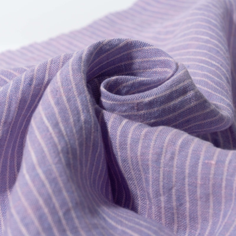 Washed Linen Stripe Grape