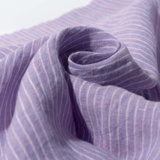 Washed Linen Stripe Grape