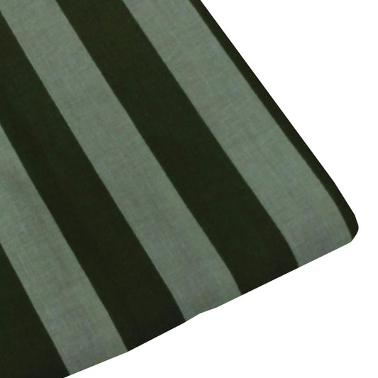 Hand Screen Printed Wide Stripe Herb