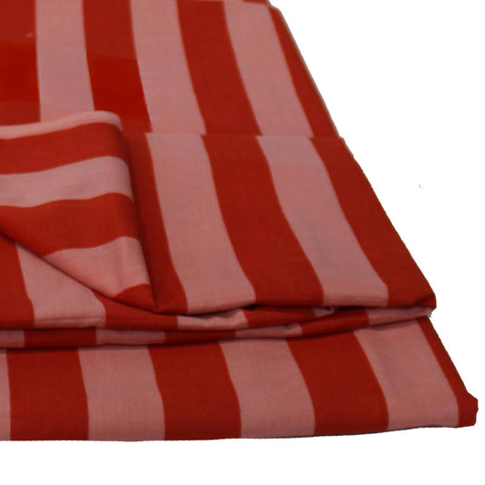 Hand Screen Printed Wide Stripe Tomato