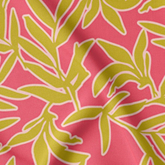 Outline Leaves Raspberry & Olive