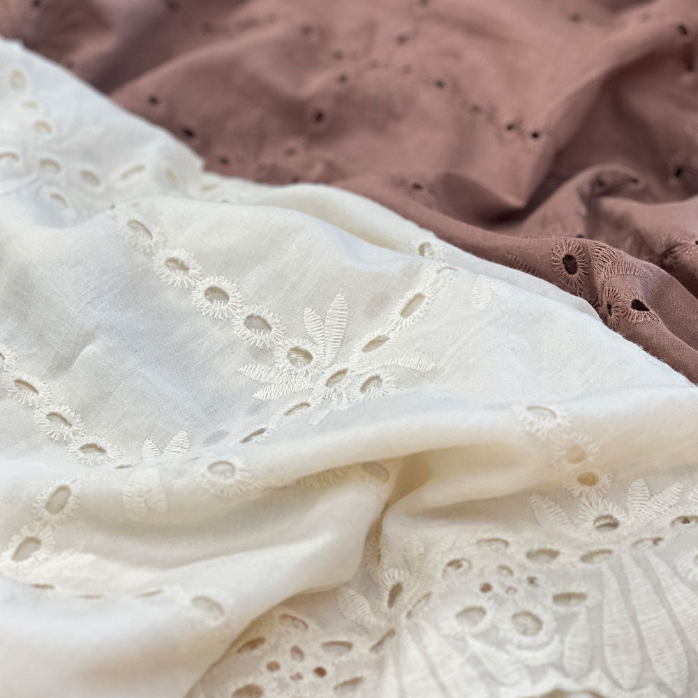 Subway Embroidered Cotton Natural